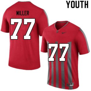 Youth Ohio State Buckeyes #77 Harry Miller Retro Nike NCAA College Football Jersey Ventilation DIS2344MD